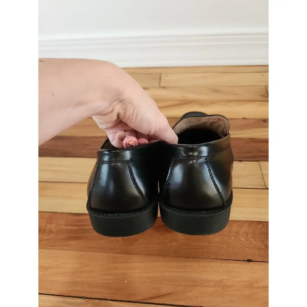 Croft & Barrow Core Technology Black Leather Slip On Shoes Men’s 10 Comfort